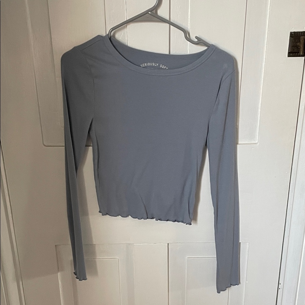 Aeropostale Women's Blue Long Sleeve Top